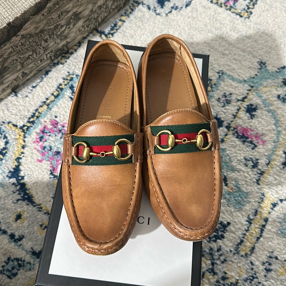 Gucci tan loafers